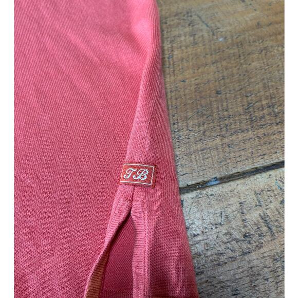 Mens Tommy Bahama Coral Orange Silk Blend Short Sleeve Summer Polo Shirt Large - Picture 6 of 8